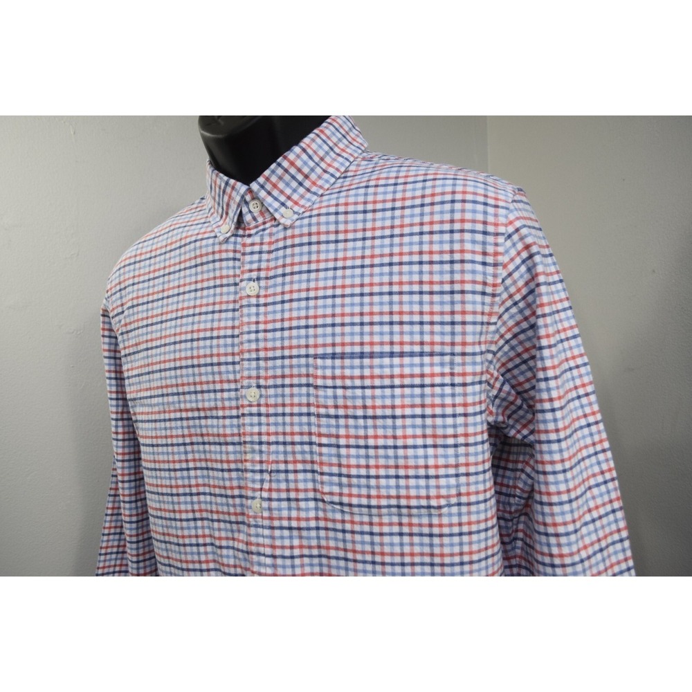 Vineyard Vines Slim Fit Murray Shirt Stretch Plaid Long Sleeve Mens Size Large